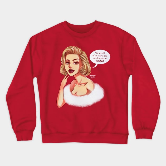 Marilyn Monroe Crewneck Sweatshirt by art4anj